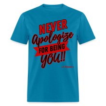 Load image into Gallery viewer, Never Apologize Unisex Classic T-Shirt (Red) - turquoise

