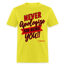 Load image into Gallery viewer, Never Apologize Unisex Classic T-Shirt (Red) - yellow
