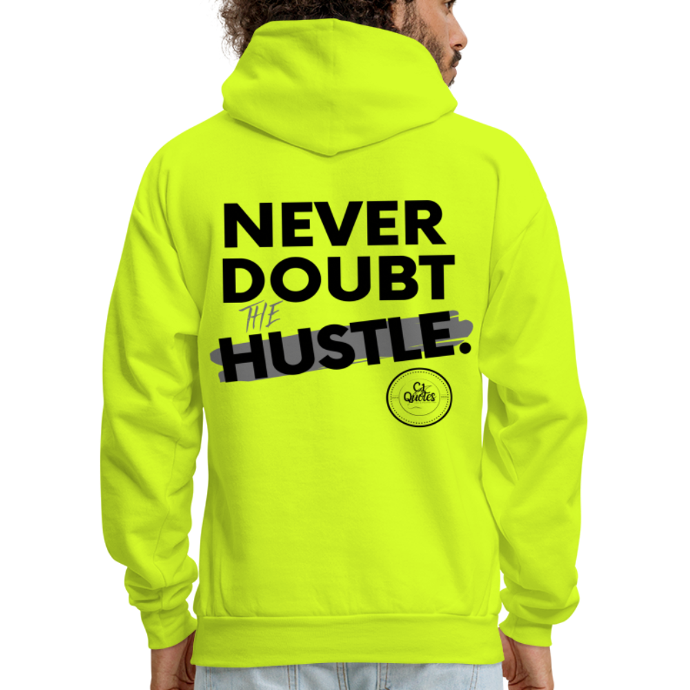 Never Doubt Hoodie (Black Print) - safety green