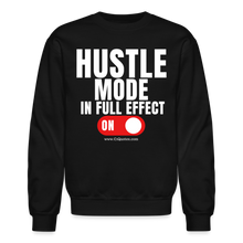 Load image into Gallery viewer, Hustle Mode Sweatshirt (White Print) - black
