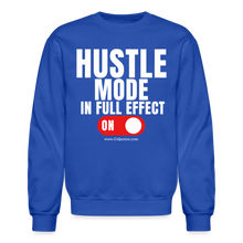 Load image into Gallery viewer, Hustle Mode Sweatshirt (White Print) - royal blue

