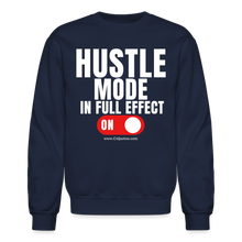 Load image into Gallery viewer, Hustle Mode Sweatshirt (White Print) - navy
