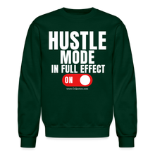 Load image into Gallery viewer, Hustle Mode Sweatshirt (White Print) - forest green
