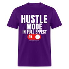 Load image into Gallery viewer, Hustle Mode Unisex Classic T-Shirt (White Print) - purple
