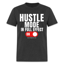 Load image into Gallery viewer, Hustle Mode Unisex Classic T-Shirt (White Print) - heather black
