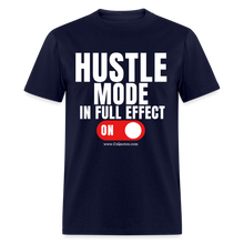 Load image into Gallery viewer, Hustle Mode Unisex Classic T-Shirt (White Print) - navy
