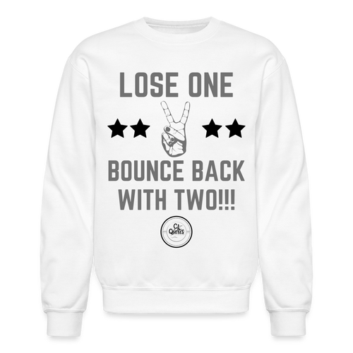 Lose One Crewneck Sweatshirt (Gray) - white