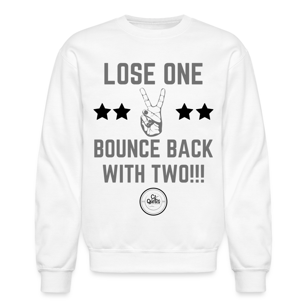 Lose One Crewneck Sweatshirt (Gray) - white