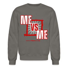 Load image into Gallery viewer, Me Vs Me Sweatshirt (Red) - asphalt gray
