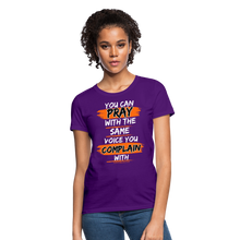 Load image into Gallery viewer, You Can Pray Women&#39;s T-Shirt (Black) - purple

