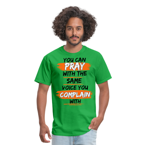 You Can Pray Unisex Classic T-Shirt (White) - bright green