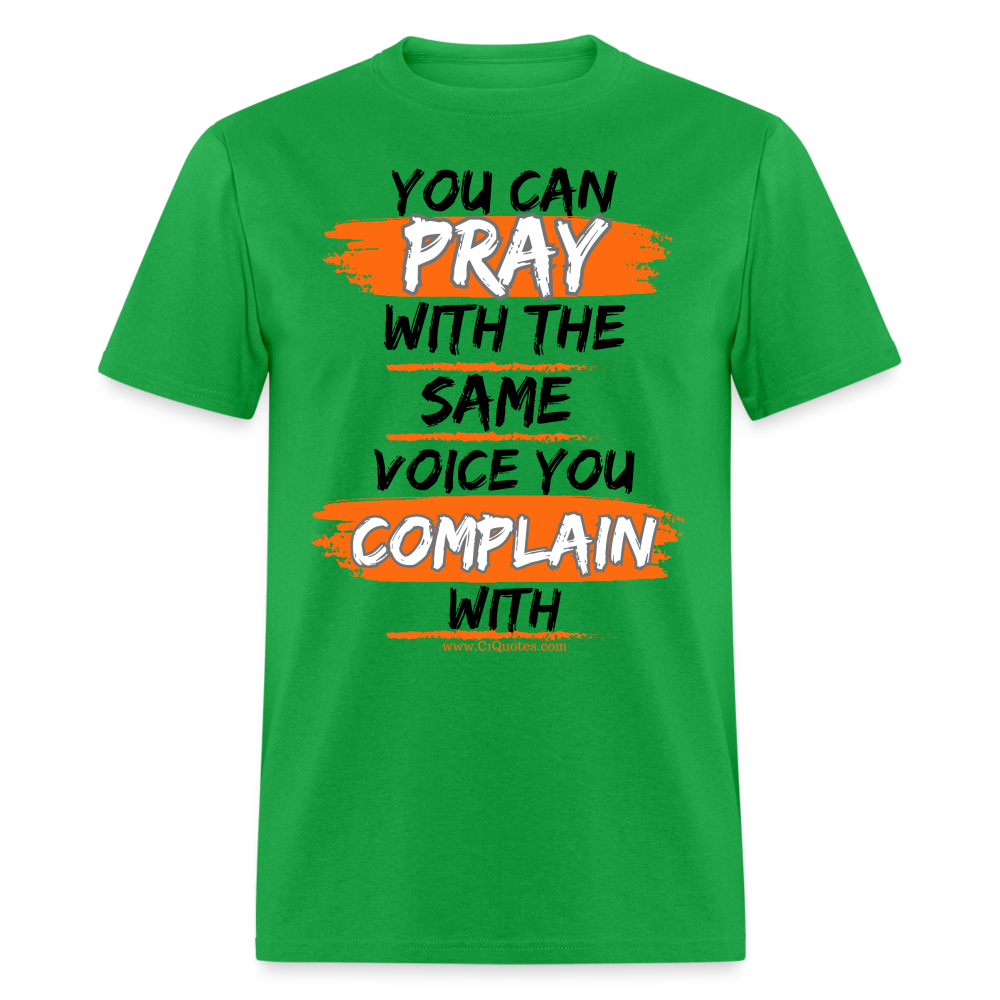 You Can Pray Unisex Classic T-Shirt (White) - bright green