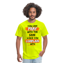 Load image into Gallery viewer, You Can Pray Unisex Classic T-Shirt (White) - safety green
