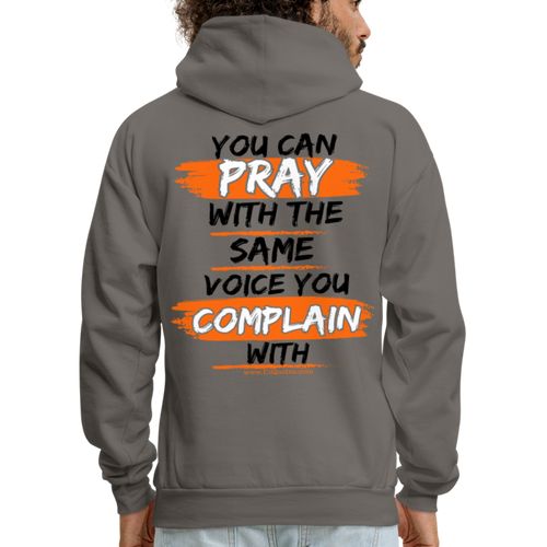 You Can Pray Hoodie (White) - asphalt gray