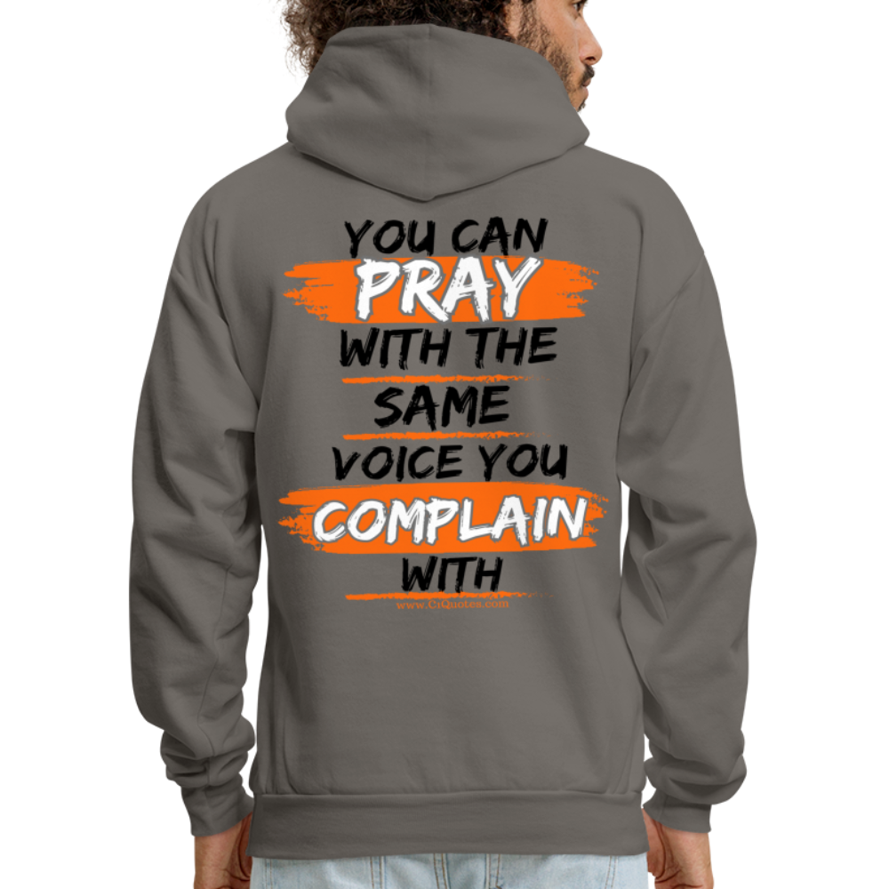 You Can Pray Hoodie (White) - asphalt gray