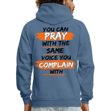 Load image into Gallery viewer, You Can Pray Hoodie (White) - denim blue
