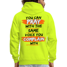 Load image into Gallery viewer, You Can Pray Hoodie (White) - safety green
