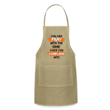Load image into Gallery viewer, You Can Pop Pray Adjustable Apron (White) - khaki
