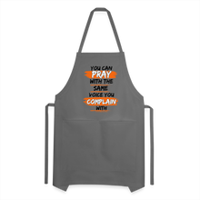 Load image into Gallery viewer, You Can Pop Pray Adjustable Apron (White) - charcoal
