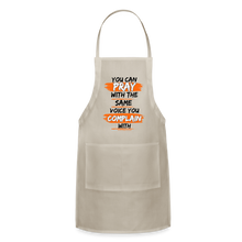 Load image into Gallery viewer, You Can Pop Pray Adjustable Apron (White) - natural
