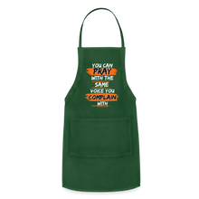 Load image into Gallery viewer, You Can Pray Adjustable Apron (Black) - forest green
