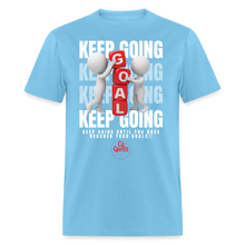 Load image into Gallery viewer, Keep Going Unisex Classic T-Shirt - aquatic blue
