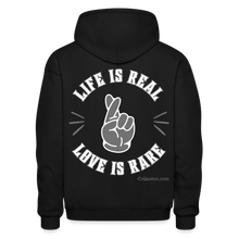 Load image into Gallery viewer, Life &amp; Love Heavy Blend Adult Hoodie - black
