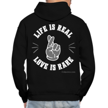 Load image into Gallery viewer, Life &amp; Love Heavy Blend Adult Hoodie - black
