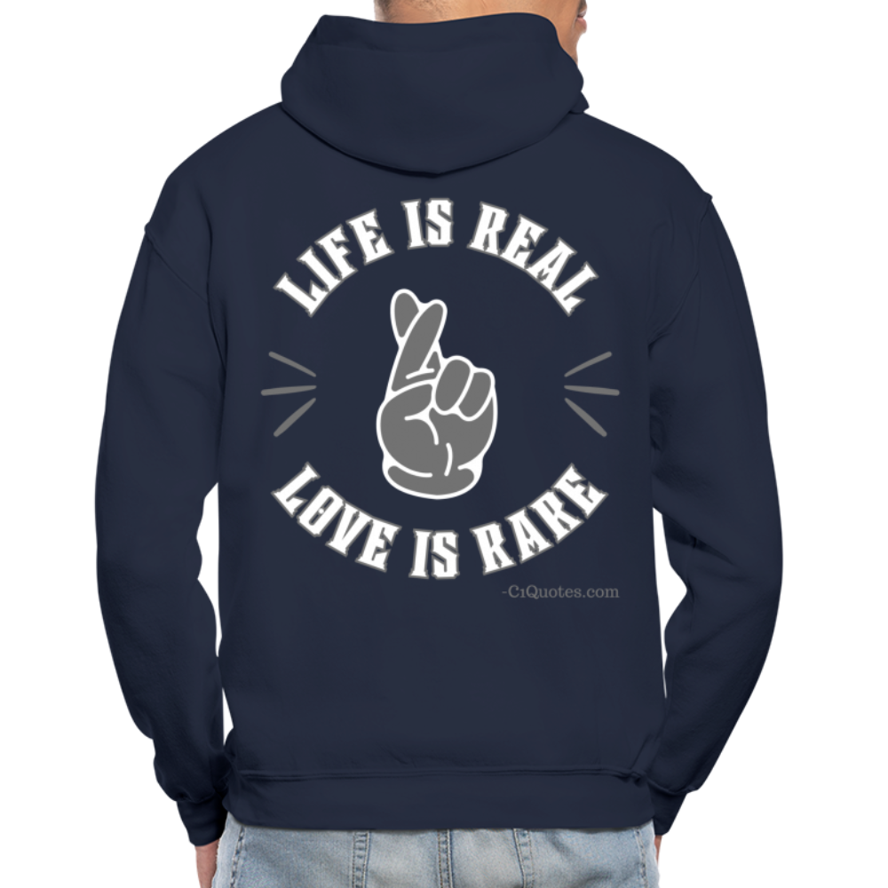Life & Love Heavy Blend Adult Hoodie - navy