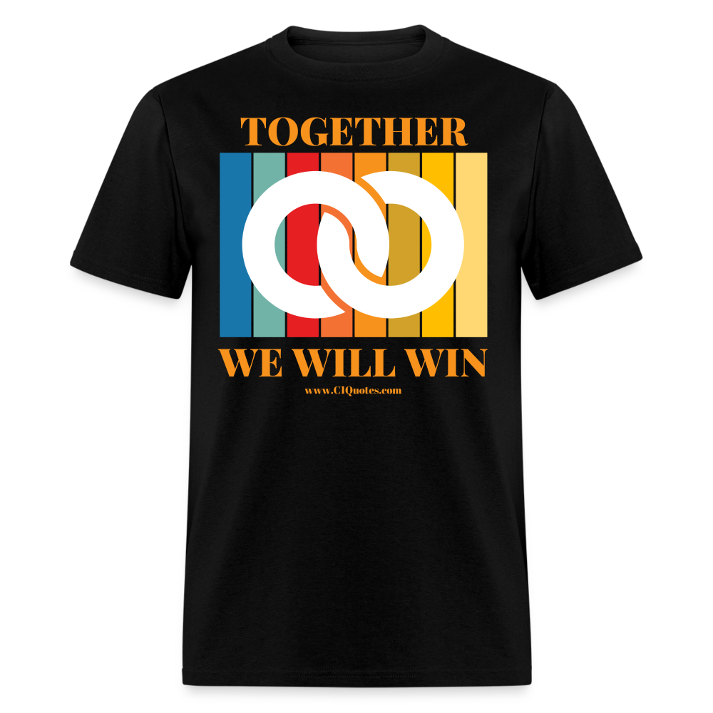 Together Unisex Classic T-Shirt (White Centerpiece) - black