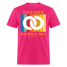 Load image into Gallery viewer, Together Unisex Classic T-Shirt (White Centerpiece) - fuchsia
