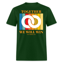 Load image into Gallery viewer, Together Unisex Classic T-Shirt (White Centerpiece) - forest green
