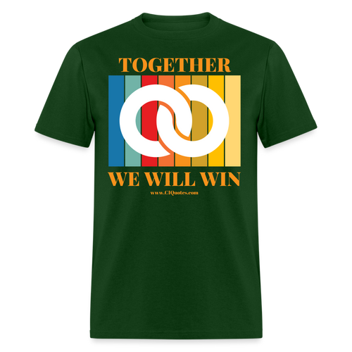 Together Unisex Classic T-Shirt (White Centerpiece) - forest green