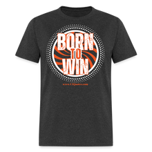 Load image into Gallery viewer, Born To Win Unisex Classic T-Shirt (White Print) - heather black
