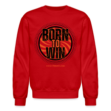 Load image into Gallery viewer, Born To Win Crewneck Sweatshirt (Black) - red
