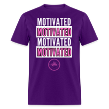 Load image into Gallery viewer, Motivated Unisex Classic T-Shirt (Pink Print) - purple
