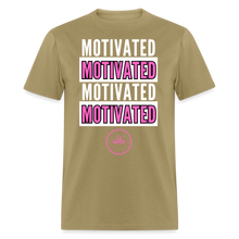 Load image into Gallery viewer, Motivated Unisex Classic T-Shirt (Pink Print) - khaki
