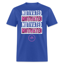 Load image into Gallery viewer, Motivated Unisex Classic T-Shirt (Pink Print) - royal blue
