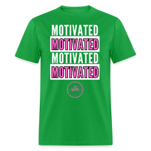 Load image into Gallery viewer, Motivated Unisex Classic T-Shirt (Pink Print) - bright green
