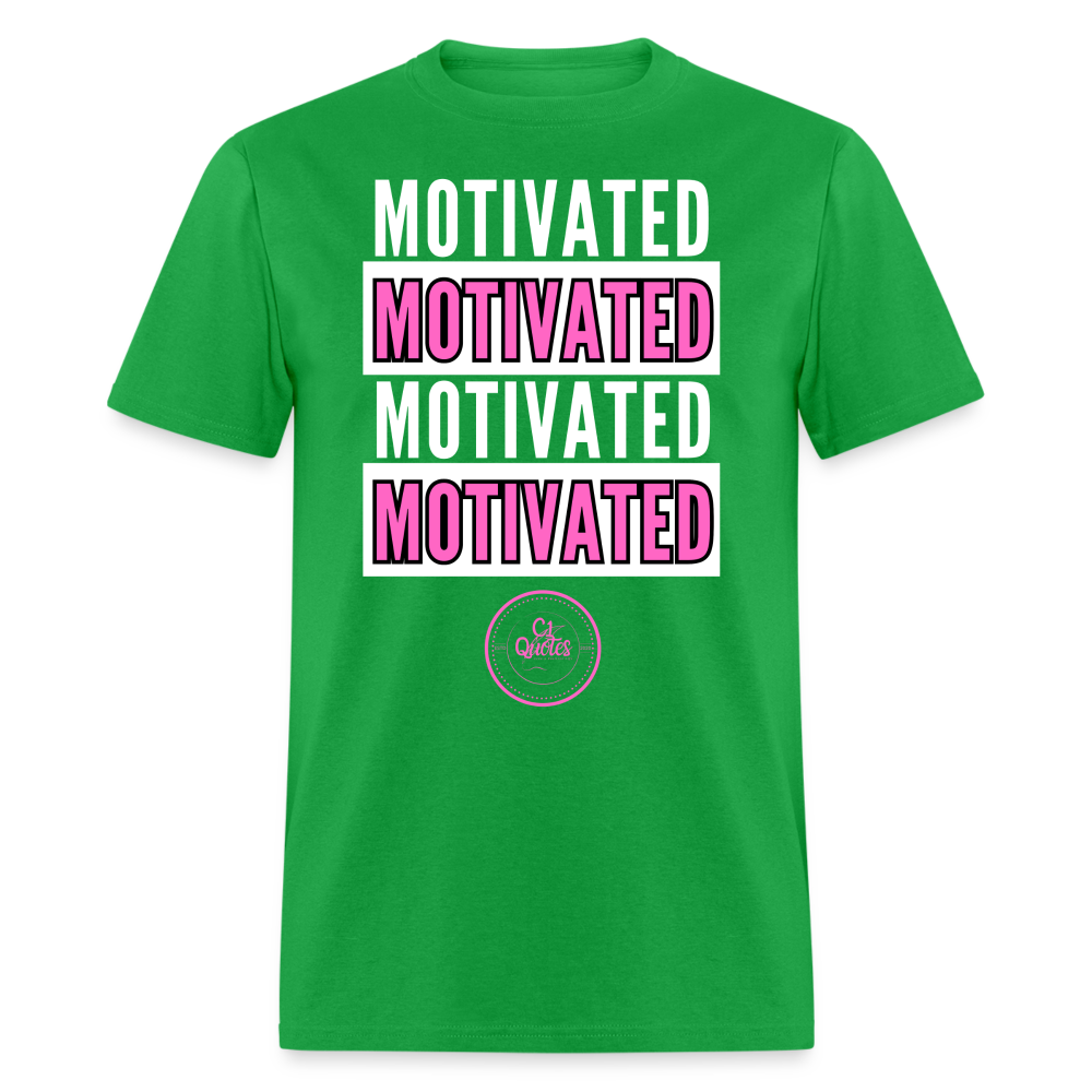 Motivated Unisex Classic T-Shirt (Pink Print) - bright green