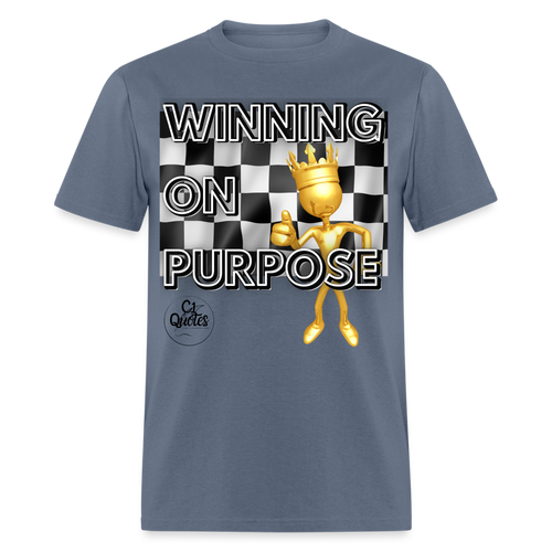 Winning Unisex Classic T-Shirt (Blue Outline) - denim
