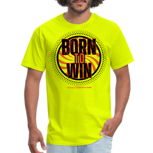 Load image into Gallery viewer, Born To Win Unisex Classic T-Shirt (Black Print) - safety green
