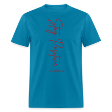 Load image into Gallery viewer, Stay Positive Unisex Classic T-Shirt (Red Print) - turquoise
