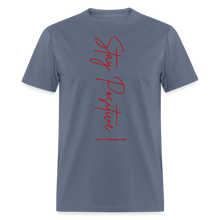 Load image into Gallery viewer, Stay Positive Unisex Classic T-Shirt (Red Print) - denim
