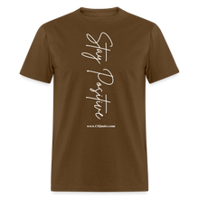 Load image into Gallery viewer, Stay Positive Unisex Classic T-Shirt (White Print) - brown
