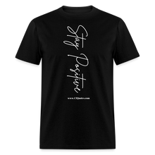 Load image into Gallery viewer, Stay Positive Unisex Classic T-Shirt (White Print) - black
