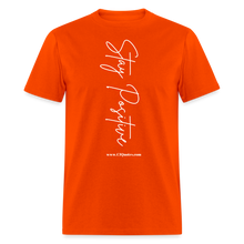 Load image into Gallery viewer, Stay Positive Unisex Classic T-Shirt (White Print) - orange

