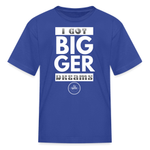 Load image into Gallery viewer, Bigger Dreams Kids&#39; T-Shirt - royal blue

