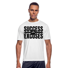 Load image into Gallery viewer, Success Over Excuses Men’s Moisture Dri-Fit T-Shirt - white
