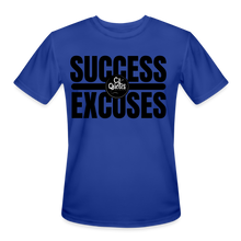 Load image into Gallery viewer, Success Over Excuses Men’s Moisture Dri-Fit T-Shirt - royal blue
